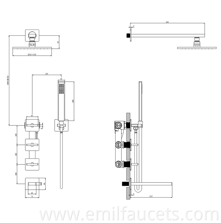 brass portable shower